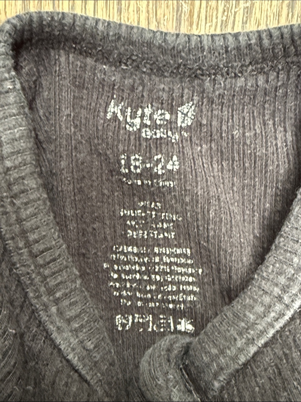 Kyte BABY Black Ribbed One-Piece - Picture 2 of 5